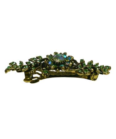 JCGY Mid Size Crystal Barrette | Sparkly Green Crystals | French Clip Clasp | 5A86600-1 - Buy Online on GoSupps.com