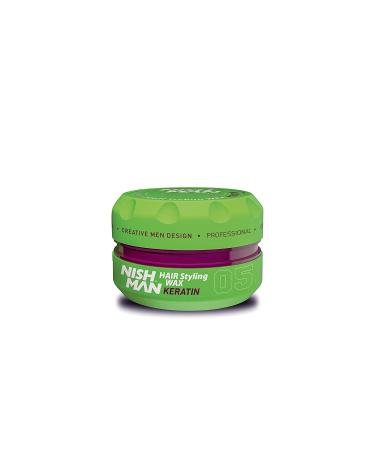 Nish Man Hair Styling Gel Hair Wax for Men 05 Keratin 150 ml | Edge Control | Ultra High Strong Hold | Hair Clay Aqua Wax | Wax Stick Hair | Men's Hair Gel (05 Keratin)
