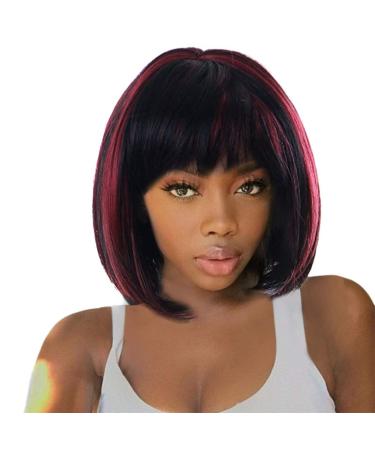 Wig Women Bob Red Black Short Curly Short Hair Curly Cosplay Head Synthetic Afro Anime Human Party 80s