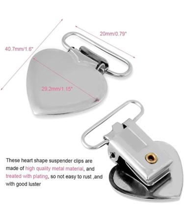 DANOAH 10Pcs Heart Shaped Suspender Clips - Baby Teething Blanket & Pacifier Holder Set - Buy Online on GoSupps.com