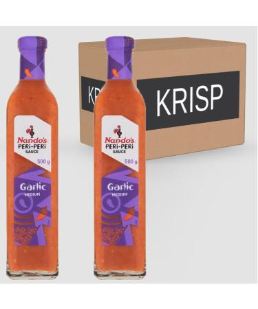 2 x 500g Medium Hot Spicy Garlic Sauce Red Pepper Peri Peri Flavour Dressing Marinade Seasoning - Buy Online on GoSupps.com