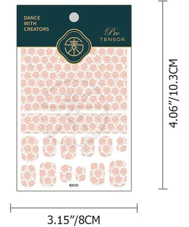 3D DIY Design Pink White Nail Sticker Art Embossed Manicure Decal(B) - Buy Online on GoSupps.com