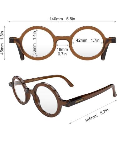 Buy Stylish London Mole Reading Glasses | Unisex Round Glasses with Spring Hinges | Cool & Trendy 2.5x Magnification - Buy Online on GoSupps.com