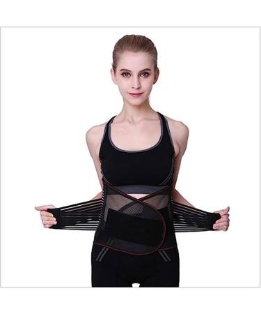 Tylxayoxa lumbar vertebrae supports kidneys stomach waist back breathable relieves pain postoperative belt (color: black size: xxl) XXL black