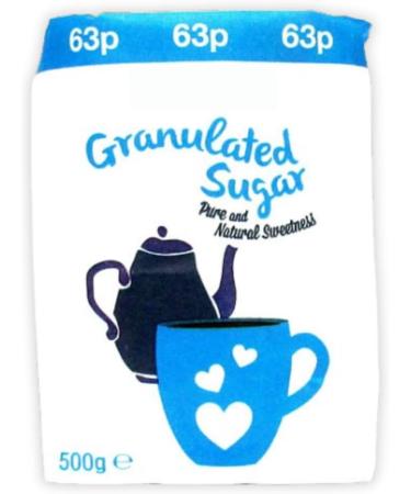 Sugar Granulated White - Pure Sugar Multipack RRP Price Marked (10x500g) - Buy Online on GoSupps.com