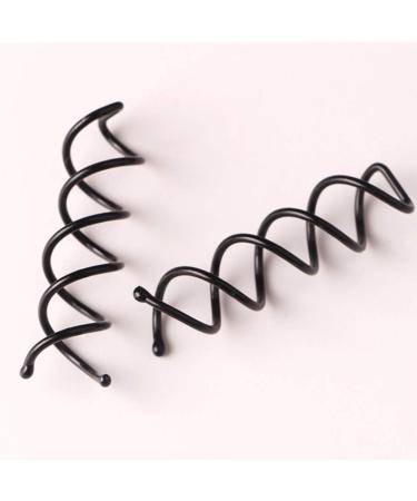 5 set 2 Pieces Women Spiral Hair Pin DIY Hair Style Metal Spin Clip Bun Stick Pick Twist Screw Hair Pins 5 set (black) - Buy Online on GoSupps.com