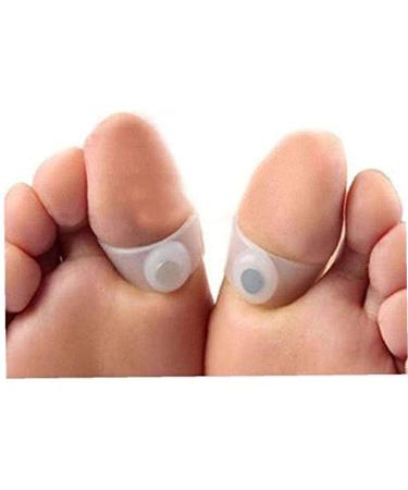 TOSSPER 1 Pair / 2 Pieces Slimming Silicone Foot Massage Magnetic Toe Ring Fat Weight Loss Health