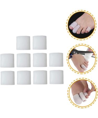Lurrose 10pcs Silicone Toe Covers & Dividers Set - Toe Protectors for Men - Gel Toe Sleeves for Pain Relief - White 3x2.5cm - Buy Online on GoSupps.com