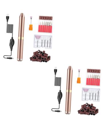 FOMIYES 2 Sets Nail Polisher Manicure Sander Pet Nail Manicure Nail Art Drill Kit Nail Art Polisher Nail Drill Tool Nail File Machine Nail Art Tool Abs Clippers Electric 13.2x1.5cmx2pcs As Shownx2pcs