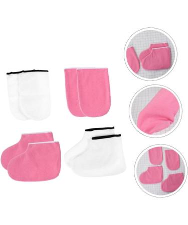 2 Sets of Leather Horn Boots Foot Bath Kit Spa Gloves Nail Tools Foot Care Cover Paraffin Heated Foot Shoes Paraffin Sets Spa Skin Care Gloves Spa Tool - Buy Online on GoSupps.com