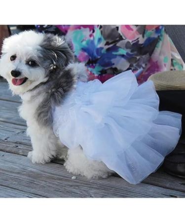 DELIFUR White Dog Wedding Dress - Elegant Princess Dress for Small to Medium Dogs (Size M) - Buy Online on GoSupps.com