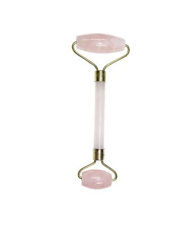 Rose Quartz Double Roller Face Roller - Facial Massage Tool for Skin Rejuvenation - Buy Online on GoSupps.com