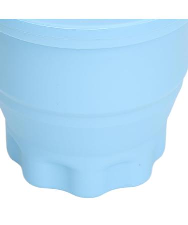 2 in 1 Makeup Brush Cleaner Bowl | Portable Folding Cleaning Mat with Drying Rack | Space-Saving Brush Cleaner in Blue - Buy Online on GoSupps.com