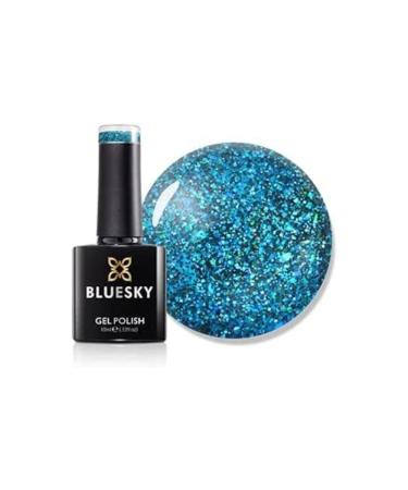 Bluesky Gel Nail Polish 10ml Rich in Green - XMASS2203 Green Glitter Gel Nail Polish for 21 Day Manicure Professional Salon& Home Use Requires Curing Under LED UV Nail Lamp