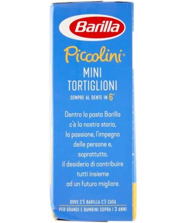  Italian Gourmet E.R. Pack of 20 Barilla Mini Tortiglioni pasta 100% Italian pasta 500g + Italian gourmet polpa 400g - Buy Online on GoSupps.com