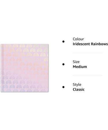 Karrma 200 Pocket Photo Album | 6x4'' Size, Memo Section, Stiff Padded Cover, Slip-in Pockets | Iridescent Rainbow Design - Buy Online on GoSupps.com
