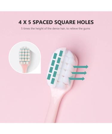 Sewoart 4-Piece Soft Cotton Toothbrush Set - Extra Soft Adult Toothbrushes with Quadratic Hole PP Handle - Ideal for Gentle Oral Care - Buy Online on GoSupps.com