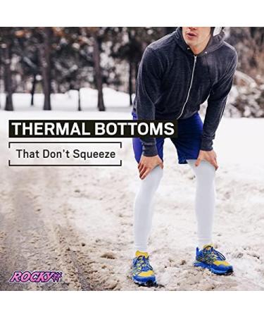 Rocky Men's Thermal Bottoms - Insulated Long John Base Layer Pants for Outdoor Ski & Extreme Cold - Blue, Size Large - Buy Online on GoSupps.com