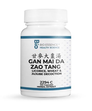 Bio Essence Health Science 2294C Gan Mai Da Zao Tang/Licorice Wheat & Jujube Decoction 100 Capsules/Bottle (2 Bottles)