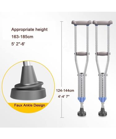 Safety Crutches Crutches Stainless Steel Canes Weight Capacity 300 Lbs Walking Sticks Height Adjustable Medical Underarm Walking Cane Comfortable Independence - Buy Online on GoSupps.com