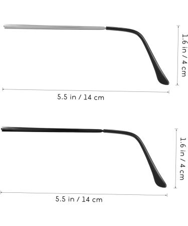 Lurrose Glasses Repair Set - 2 Pairs of Black Eyeglass Arms & Legs | Metal Sunglasses Bracket Accessories for Men & Women - Buy Online on GoSupps.com