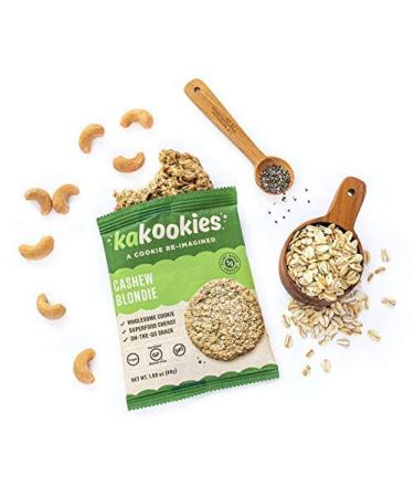 Kakookies Cashew Blondie Cookies - Soft-Baked, Plant-Based, Dairy-Free, Gluten-Free, Vegan (12 count) - Buy Online on GoSupps.com