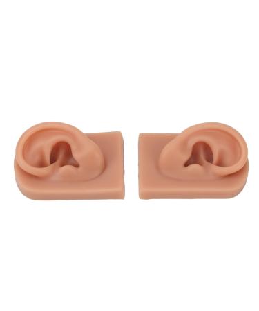 Realistic Silicone Human Ear Model - Dark Skin Tone Pierced for Jewelry Display - Flexible & Reusable for Salons - Buy Online on GoSupps.com