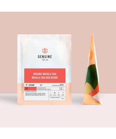 Organic Masala Chai Black Tea - Loose Leaf Traditional Spiced Indian Tea Blend with Cinnamon Cardamom and Ginger 50g - Buy Online on GoSupps.com