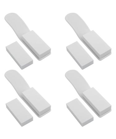Cosmos Pack of 4 White Toilet Seat Pad Cover Lifter Lift Handle Toilet Seat Lifter Toilet Seat Cover Lifter with Self-Adhesive Stickers