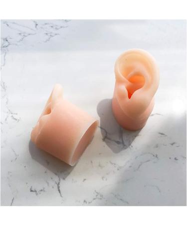 Silicone Ear Model for Acupuncture - Artificial Ear Model with Stand - Soft Silicone Ear Model for Teaching for Ear Picking Practice Studs Earring Display Props - Buy Online on GoSupps.com