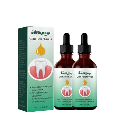 EIRZNGXQ Dentizen Gum Regrowth Drops 30ml Dentizen Drops Receding Gum Repair for Gum Health 2 Pack.