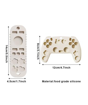 2-Pack Silicone Baby Biting Toys | Silicone Bite Rings & Game Controller Dental Aids (3-12 Months) - Safe & Durable - Buy Online on GoSupps.com