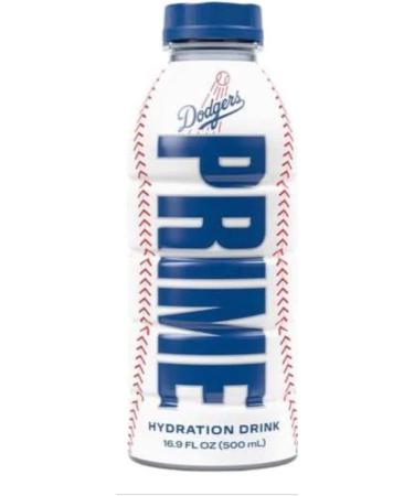 PRIME Hydration Sports Drink by Logan Paul & KSI - Los Angeles (LA) Dodgers + Glowberry + Strawberry Watermelon - 500ml Bottle - Buy Online on GoSupps.com