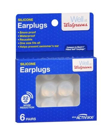 Walgreens Soft Silicone Ear Plugs 6 pr
