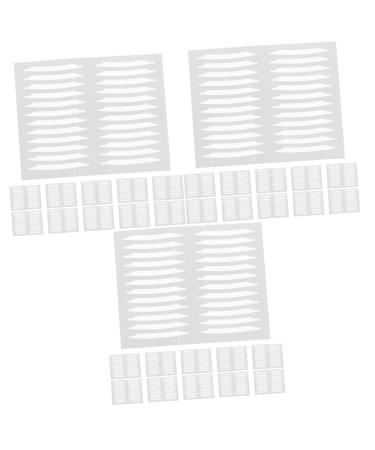 Ipetboom 90 Sheets Eyelid Stickers Transparent Tapes Practical Double-Side Invisible Creative 2.7x0.4x0.1cmx3pcs Whitex3pcs