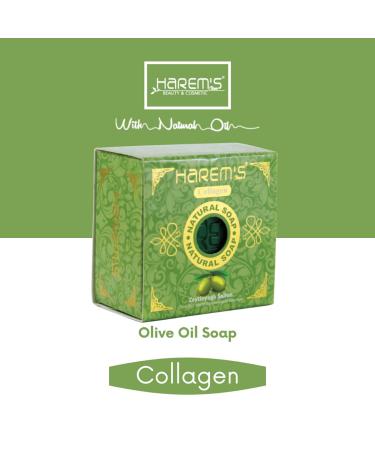 Buy Harem's Olive Oil Bar Soap - Natural Moisturizing Face & Body Soap with Collagen - 5.3 oz - International Shipping Available - Buy Online on GoSupps.com