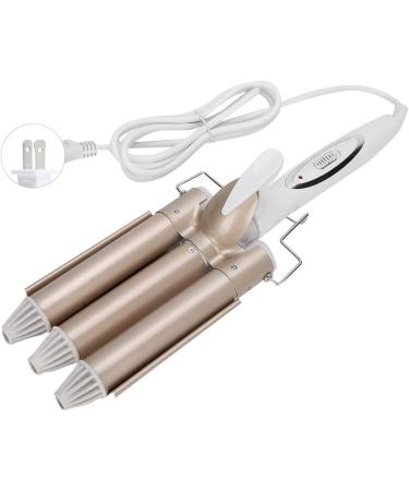 ANKROYU Three Barrel Curling Iron Portable Crimpers Professional Hair Curling Wand Salon Hairstyling Waver Hair Crimper Adjustable Quickly Curling Wand for Travel Party(US) - Buy Online on GoSupps.com