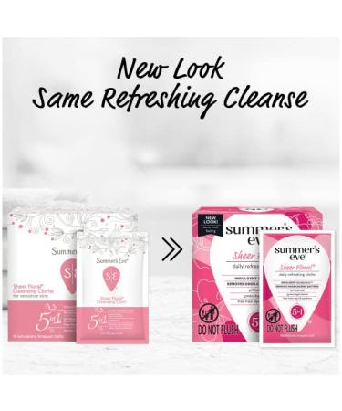Summer's Eve Sensitive Skin Feminine Cleansing Cloths, Sheer Floral - 16 Count (Pack of 1) - Buy Online on GoSupps.com