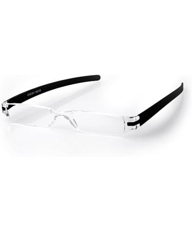 Buy Cadenis Compact Borderless Reading Glasses +1.00 to +3.00 Diopters with Case - Stylish Black Lacquer Look - International Shipping Available - Buy Online on GoSupps.com