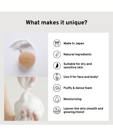 MASU SOAP Gentle Face Wash from Japan with Natural Ingredients Lactic Acid Bacteria Green Tea & Cherry Leaf Moisturizing & Chemical-Free - Buy Online on GoSupps.com