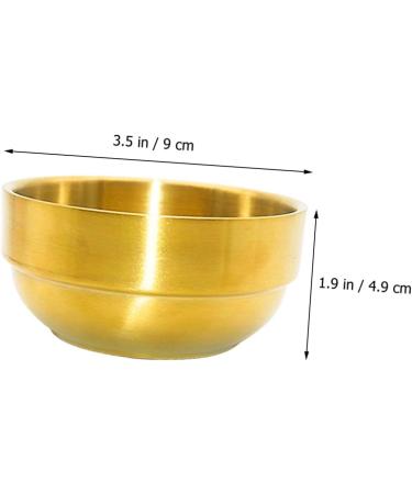 Fomiyes Stainless Steel Foam Dishwasher Shave Cup | Golden Foam Shell for Beard Soap Cream | 9x9x4.9cm - International Shipping Available - Buy Online on GoSupps.com