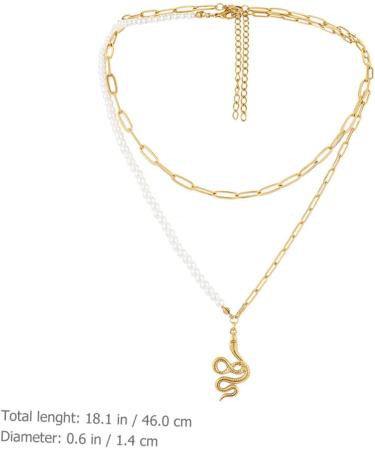 Yardenfun Snake Necklace Gold Necklace for Women Necklaces for Women Pendant Necklace for Women Titanium Steel - Buy Online on GoSupps.com
