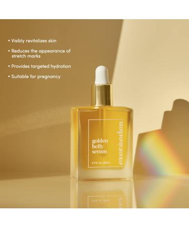 Evereden Golden Belly Serum 1.7 fl oz | Clean Body Care for Pregnancy & Postpartum | Natural Plant-Based Maternity Skincare | Non-Toxic Belly Oil - Buy Online on GoSupps.com