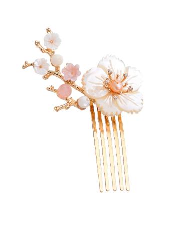 Lurrose Pearl Hair Clip Chinese Style Hair Stick Flower Hair Chopstick Hair Accessories Pearl Hair Clips