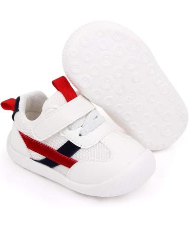 MK MATT KEELY Baby First Walking Shoes Toddler Anti-Slip Soft PU Leather Sneakers Red - Size 5 UK Child - Buy Online on GoSupps.com