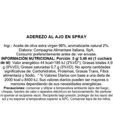  Italian Gourmet E.R. SPRAYLEGGERO Pack of 6 bottles of extra virgin olive oil flavored with garlic 250 ml thanks to the practical sprayer you can save up to 90% of the oil + gourmet Italian polpa 400 g - Buy Online on GoSupps.com
