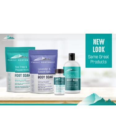Purely Northwest Tea Tree Oil & Peppermint Foot Soak - 1lb Epsom Salt for Stubborn Foot Odor & Itching - Softens Dry Skin, Calloused Heels - Athlete's Foot Relief - Buy Online on GoSupps.com