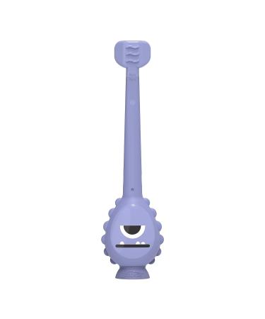 Dr. Brown's ToothScrubber Toddler Toothbrush - BPA Free - Ages 1-4 - Purple Monster Design - Buy Online on GoSupps.com