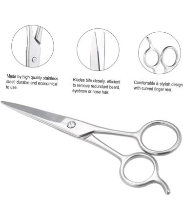 FOMIYES Stainless Steel Eyebrow & Hairdressing Scissors - Precision Beard Grooming Tools - International Shipping - Buy Online on GoSupps.com