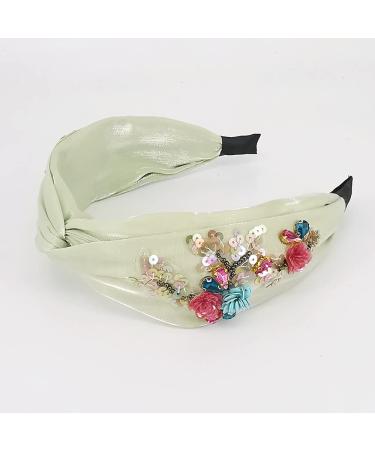 QTMY Fashion Headband: Sequin Beaded Hair Accessory for Women - Light Green - Buy Online on GoSupps.com